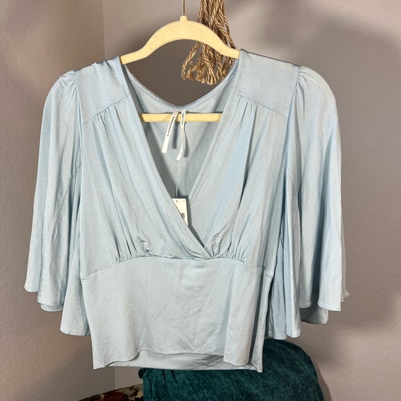 Draped V-Neck Top by Anthropologie - Picture 1 of 12